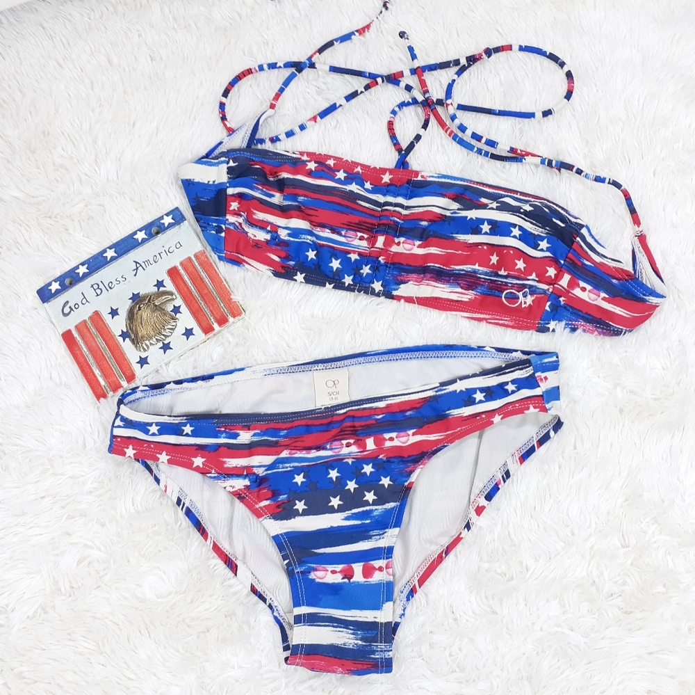 OP American Flag Swimsuit Red, White & Blue
